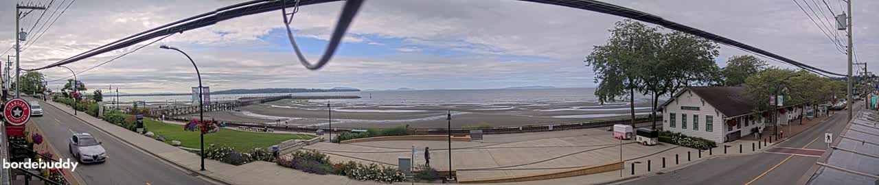 White Rock City Coast & Semiahmoo Bay , USA Mainland View  Live Cam - White Rock, Metro Vancouver, British Columbia, Canada