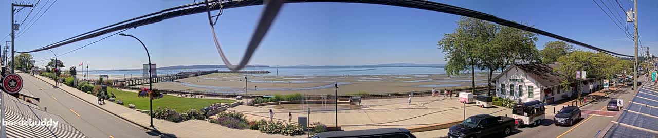 White Rock City Coast & Semiahmoo Bay , USA Mainland View  Live Cam - White Rock, Metro Vancouver, British Columbia, Canada