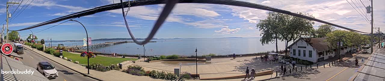White Rock City Coast & Semiahmoo Bay , USA Mainland View  Live Cam - White Rock, Metro Vancouver, British Columbia, Canada