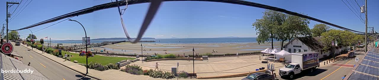 White Rock City Coast & Semiahmoo Bay , USA Mainland View  Live Cam - White Rock, Metro Vancouver, British Columbia, Canada