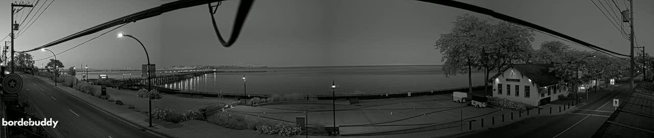 White Rock City Coast & Semiahmoo Bay , USA Mainland View  Live Cam - White Rock, Metro Vancouver, British Columbia, Canada