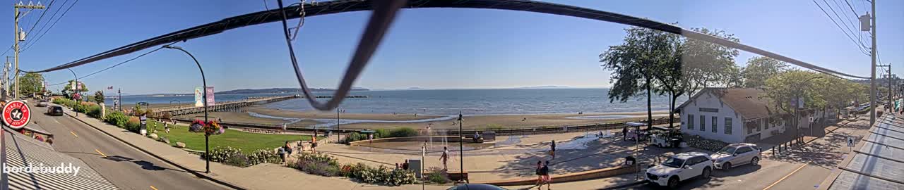White Rock City Coast & Semiahmoo Bay , USA Mainland View  Live Cam - White Rock, Metro Vancouver, British Columbia, Canada