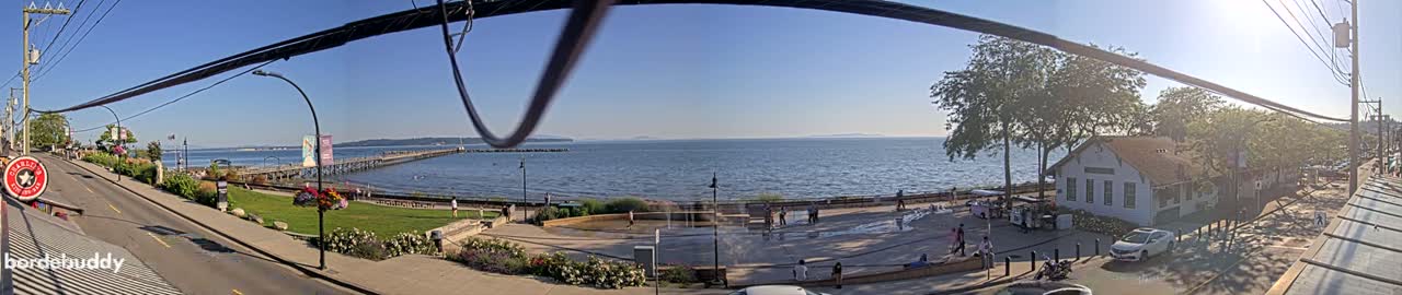 White Rock City Coast & Semiahmoo Bay , USA Mainland View  Live Cam - White Rock, Metro Vancouver, British Columbia, Canada