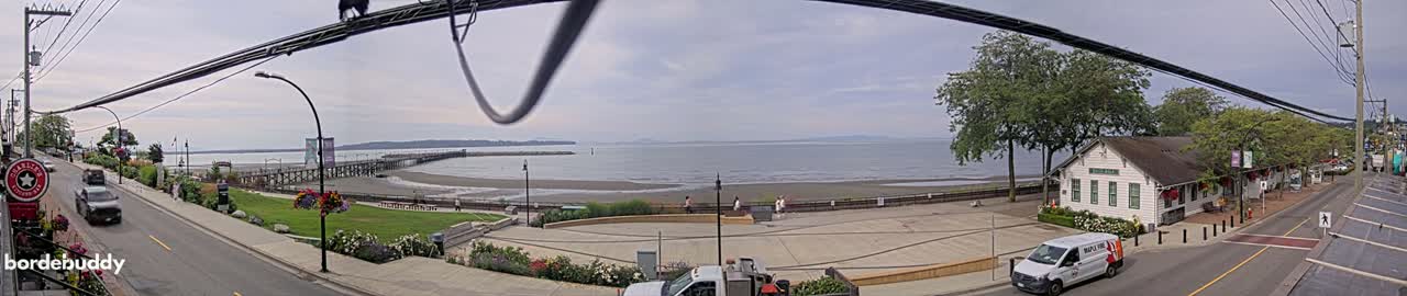 White Rock City Coast & Semiahmoo Bay , USA Mainland View  Live Cam - White Rock, Metro Vancouver, British Columbia, Canada