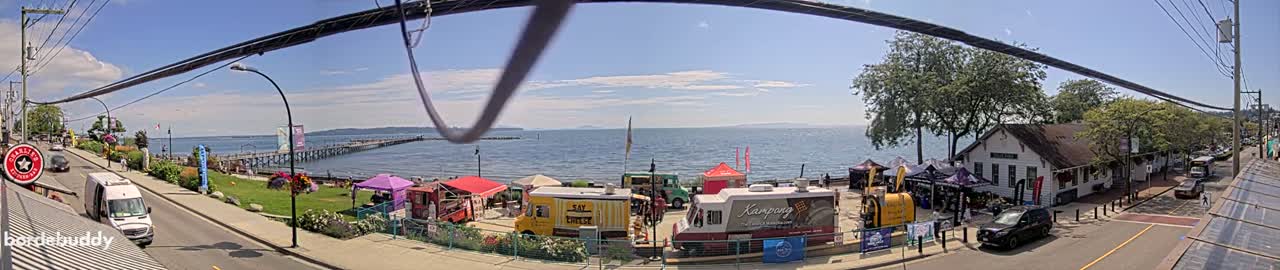 White Rock City Coast & Semiahmoo Bay , USA Mainland View  Live Cam - White Rock, Metro Vancouver, British Columbia, Canada