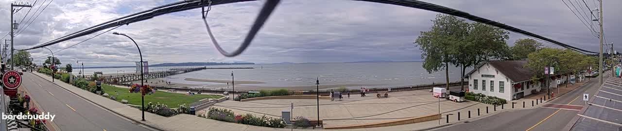 White Rock City Coast & Semiahmoo Bay , USA Mainland View  Live Cam - White Rock, Metro Vancouver, British Columbia, Canada