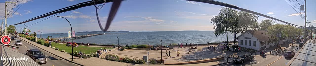 White Rock City Coast & Semiahmoo Bay , USA Mainland View  Live Cam - White Rock, Metro Vancouver, British Columbia, Canada