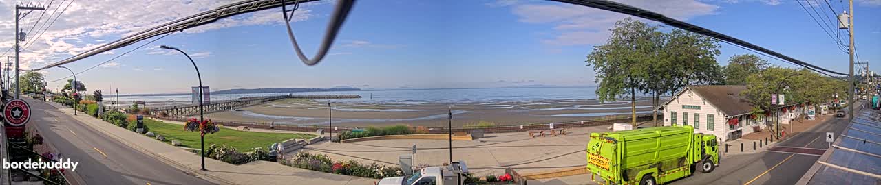White Rock City Coast & Semiahmoo Bay , USA Mainland View  Live Cam - White Rock, Metro Vancouver, British Columbia, Canada