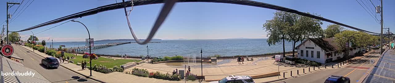 White Rock City Coast & Semiahmoo Bay , USA Mainland View  Live Cam - White Rock, Metro Vancouver, British Columbia, Canada