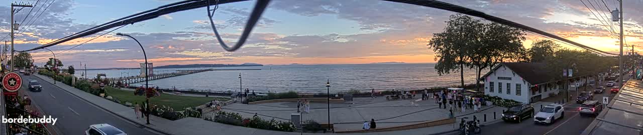 White Rock City Coast & Semiahmoo Bay , USA Mainland View  Live Cam - White Rock, Metro Vancouver, British Columbia, Canada