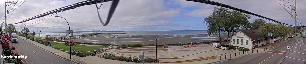 White Rock City Coast & Semiahmoo Bay , USA Mainland View  Live Cam - White Rock, Metro Vancouver, British Columbia, Canada