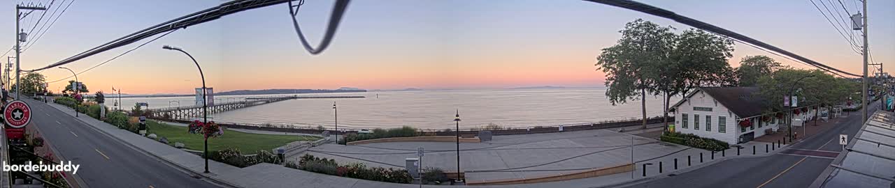 White Rock City Coast & Semiahmoo Bay , USA Mainland View  Live Cam - White Rock, Metro Vancouver, British Columbia, Canada