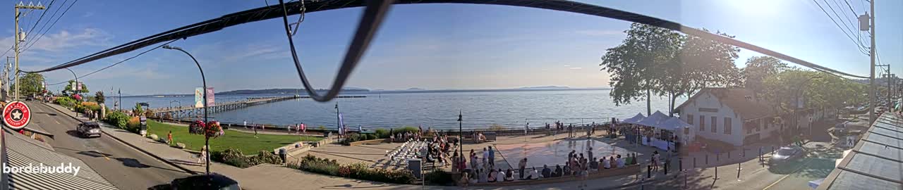 White Rock City Coast & Semiahmoo Bay , USA Mainland View  Live Cam - White Rock, Metro Vancouver, British Columbia, Canada
