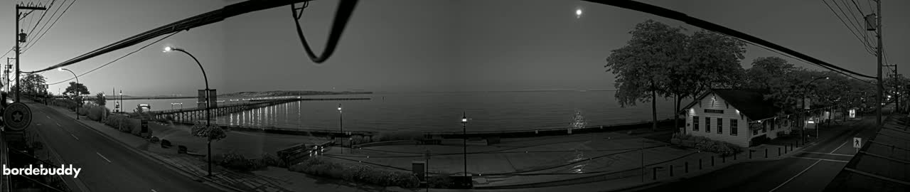 White Rock City Coast & Semiahmoo Bay , USA Mainland View  Live Cam - White Rock, Metro Vancouver, British Columbia, Canada