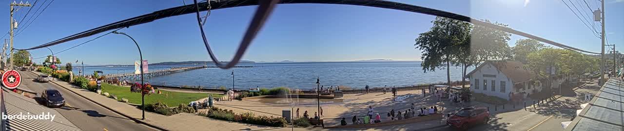 White Rock City Coast & Semiahmoo Bay , USA Mainland View  Live Cam - White Rock, Metro Vancouver, British Columbia, Canada