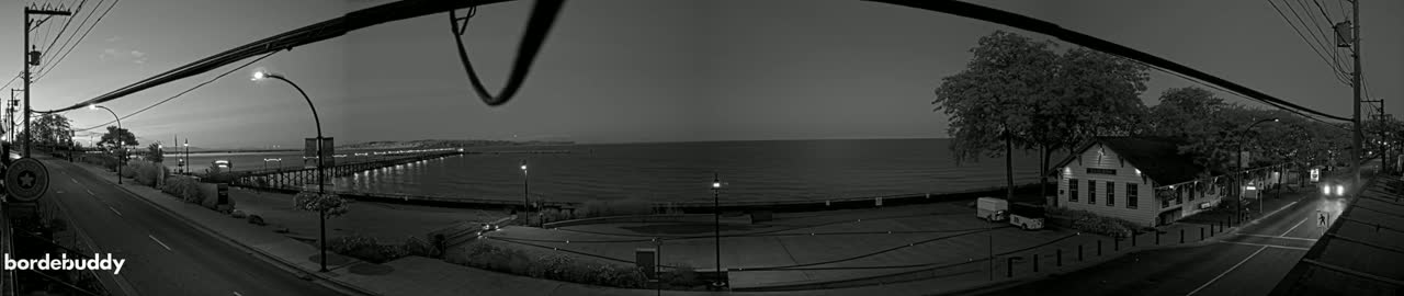 White Rock City Coast & Semiahmoo Bay , USA Mainland View  Live Cam - White Rock, Metro Vancouver, British Columbia, Canada