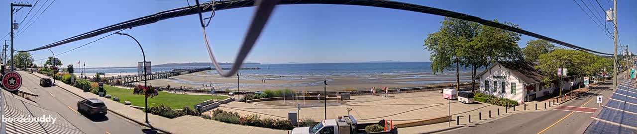 White Rock City Coast & Semiahmoo Bay , USA Mainland View  Live Cam - White Rock, Metro Vancouver, British Columbia, Canada