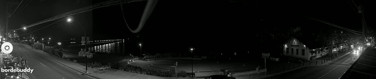White Rock City Coast & Semiahmoo Bay , USA Mainland View  Live Cam - White Rock, Metro Vancouver, British Columbia, Canada