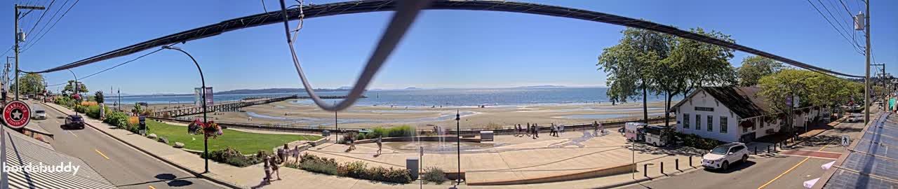 White Rock City Coast & Semiahmoo Bay , USA Mainland View  Live Cam - White Rock, Metro Vancouver, British Columbia, Canada