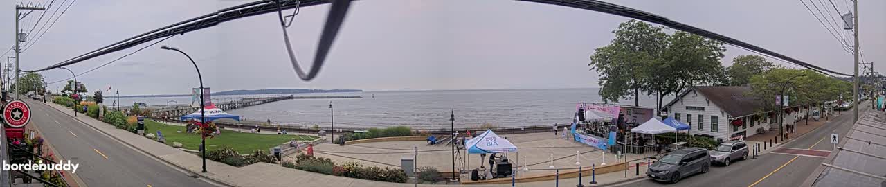 White Rock City Coast & Semiahmoo Bay , USA Mainland View  Live Cam - White Rock, Metro Vancouver, British Columbia, Canada
