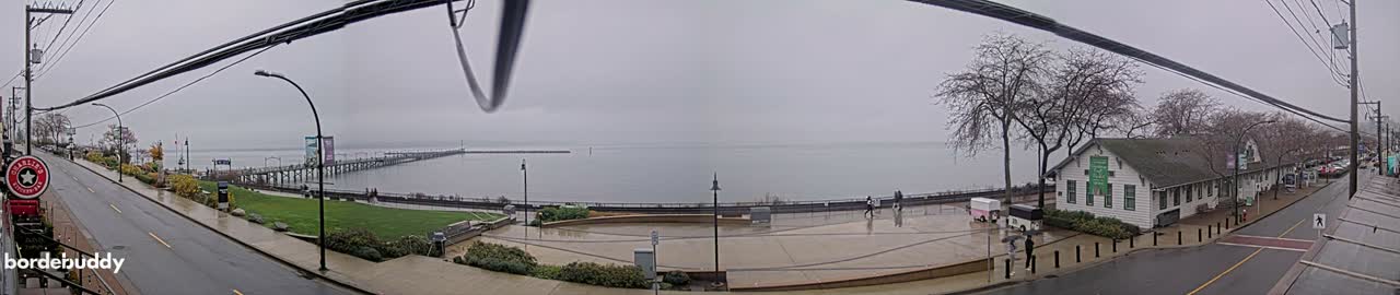 White Rock City Coast & Semiahmoo Bay , USA Mainland View  Live Cam - White Rock, Metro Vancouver, British Columbia, Canada