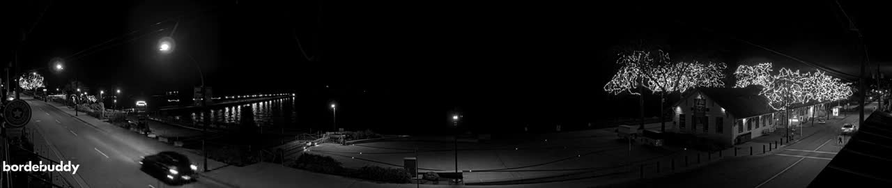 White Rock City Coast & Semiahmoo Bay , USA Mainland View  Live Cam - White Rock, Metro Vancouver, British Columbia, Canada