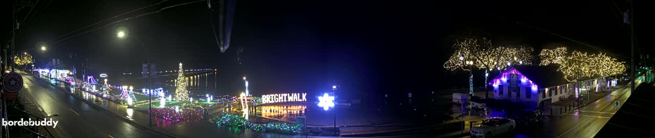 White Rock City Coast & Semiahmoo Bay , USA Mainland View  Live Cam - White Rock, Metro Vancouver, British Columbia, Canada