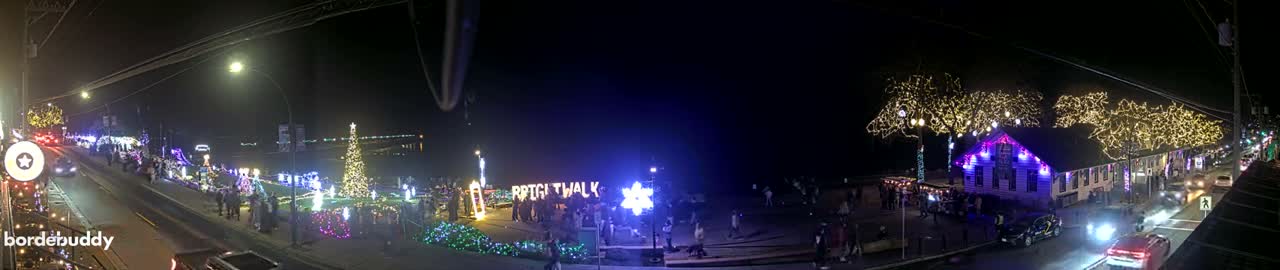 White Rock City Coast & Semiahmoo Bay , USA Mainland View  Live Cam - White Rock, Metro Vancouver, British Columbia, Canada