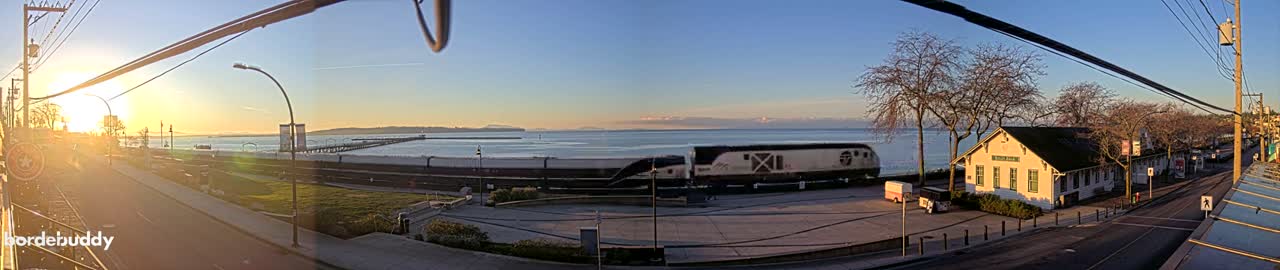 White Rock City Coast & Semiahmoo Bay , USA Mainland View  Live Cam - White Rock, Metro Vancouver, British Columbia, Canada