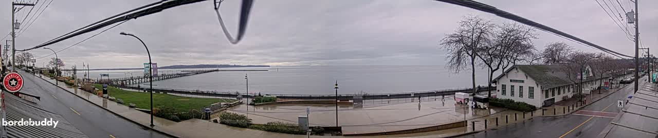 White Rock City Coast & Semiahmoo Bay , USA Mainland View  Live Cam - White Rock, Metro Vancouver, British Columbia, Canada