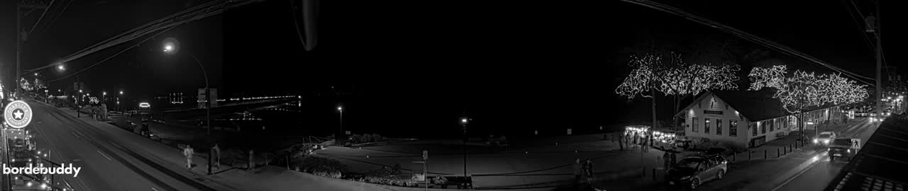 White Rock City Coast & Semiahmoo Bay , USA Mainland View  Live Cam - White Rock, Metro Vancouver, British Columbia, Canada