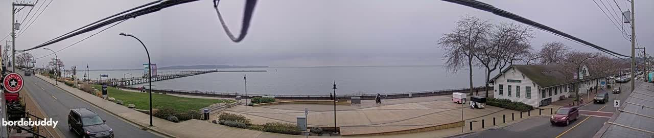 White Rock City Coast & Semiahmoo Bay , USA Mainland View  Live Cam - White Rock, Metro Vancouver, British Columbia, Canada