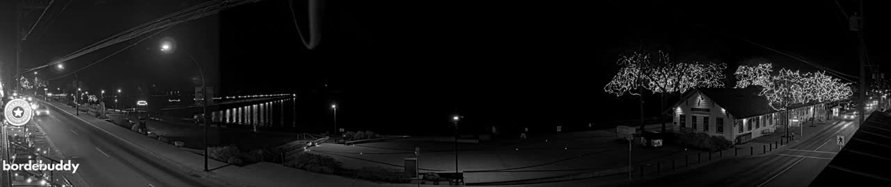 White Rock City Coast & Semiahmoo Bay , USA Mainland View  Live Cam - White Rock, Metro Vancouver, British Columbia, Canada