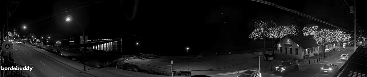 White Rock City Coast & Semiahmoo Bay , USA Mainland View  Live Cam - White Rock, Metro Vancouver, British Columbia, Canada
