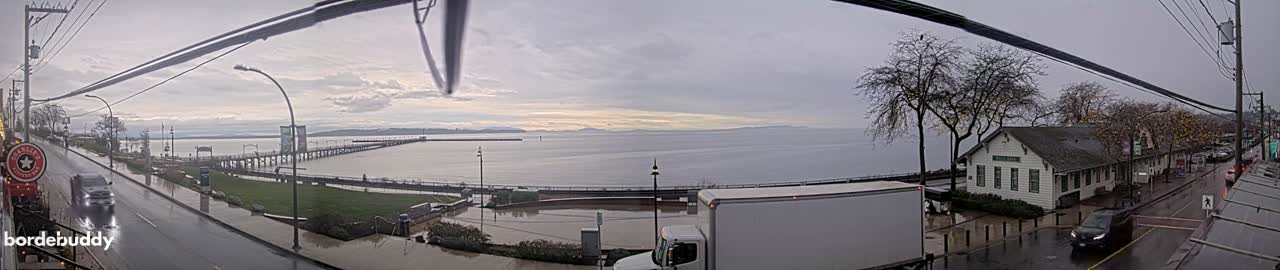 White Rock City Coast & Semiahmoo Bay , USA Mainland View  Live Cam - White Rock, Metro Vancouver, British Columbia, Canada