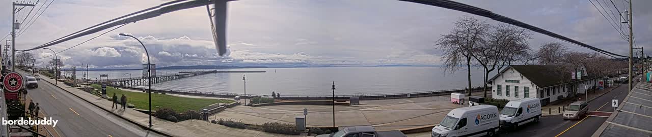 White Rock City Coast & Semiahmoo Bay , USA Mainland View  Live Cam - White Rock, Metro Vancouver, British Columbia, Canada