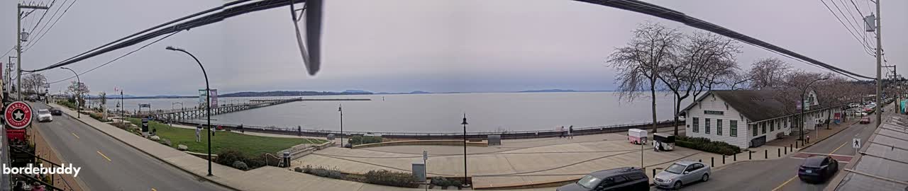 White Rock City Coast & Semiahmoo Bay , USA Mainland View  Live Cam - White Rock, Metro Vancouver, British Columbia, Canada