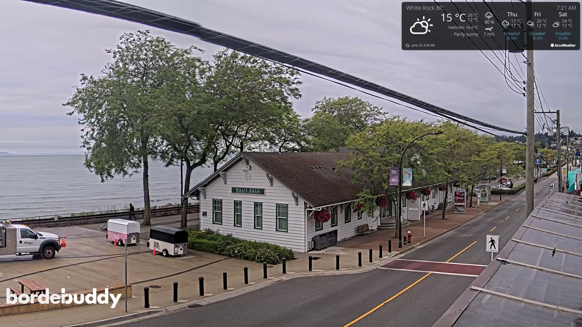 White Rock City Museum & Boundary Bay View Live Cam - White Rock, Metro Vancouver, British Columbia, Canada