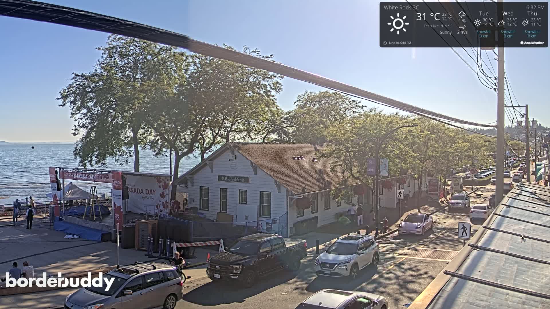 White Rock City Museum & Boundary Bay View Live Cam - White Rock, Metro Vancouver, British Columbia, Canada