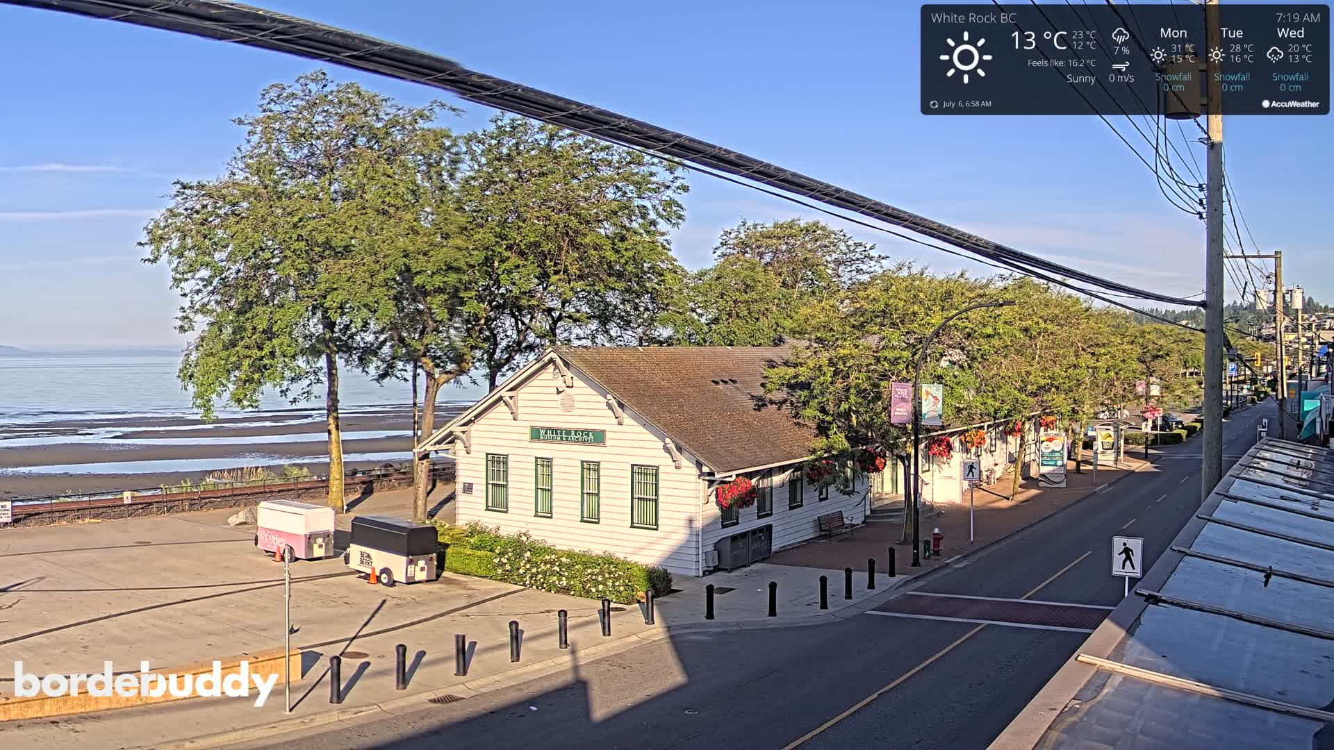 White Rock City Museum & Boundary Bay View Live Cam - White Rock, Metro Vancouver, British Columbia, Canada