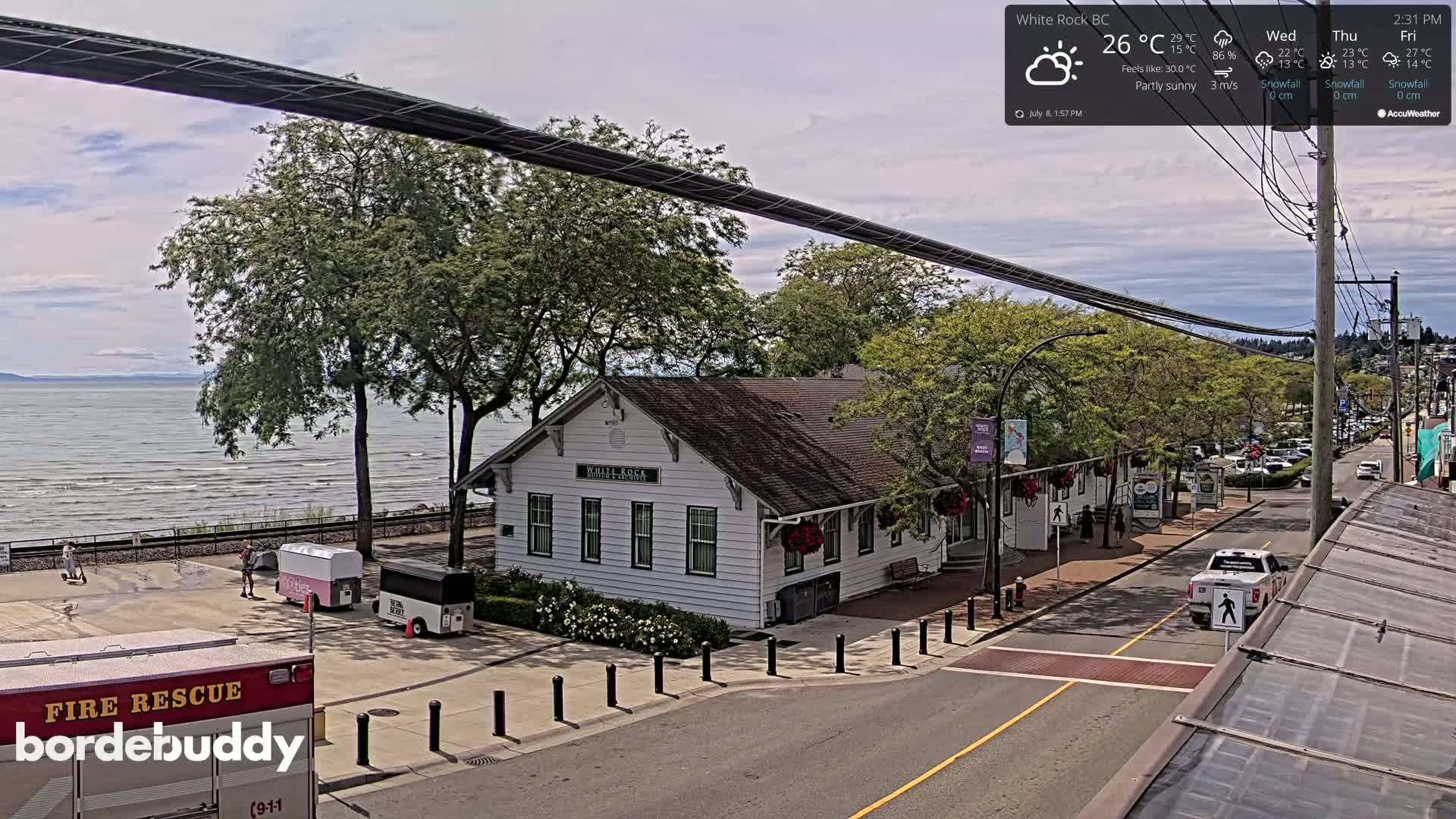 White Rock City Museum & Boundary Bay View Live Cam - White Rock, Metro Vancouver, British Columbia, Canada