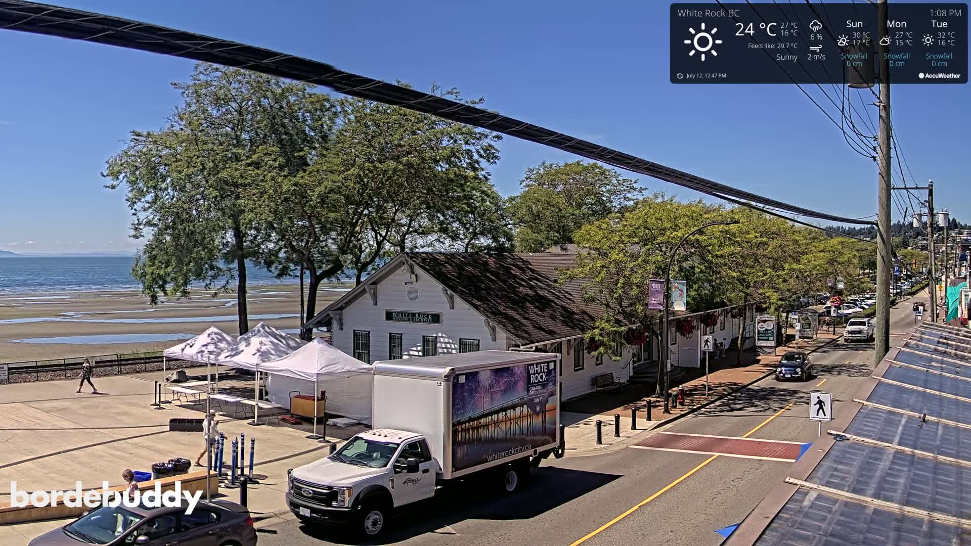 White Rock City Museum & Boundary Bay View Live Cam - White Rock, Metro Vancouver, British Columbia, Canada