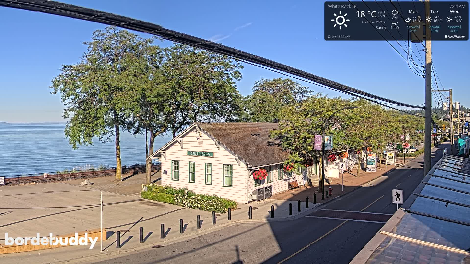 White Rock City Museum & Boundary Bay View Live Cam - White Rock, Metro Vancouver, British Columbia, Canada
