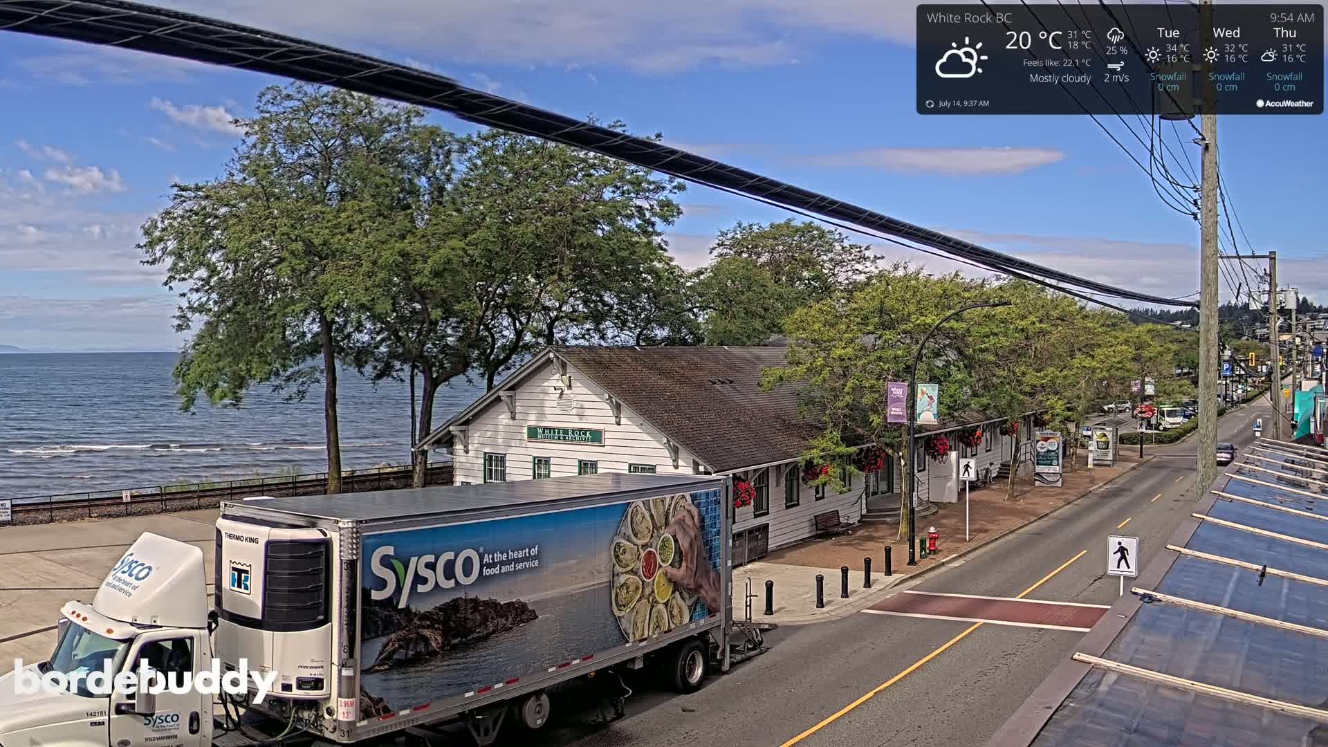 White Rock City Museum & Boundary Bay View Live Cam - White Rock, Metro Vancouver, British Columbia, Canada
