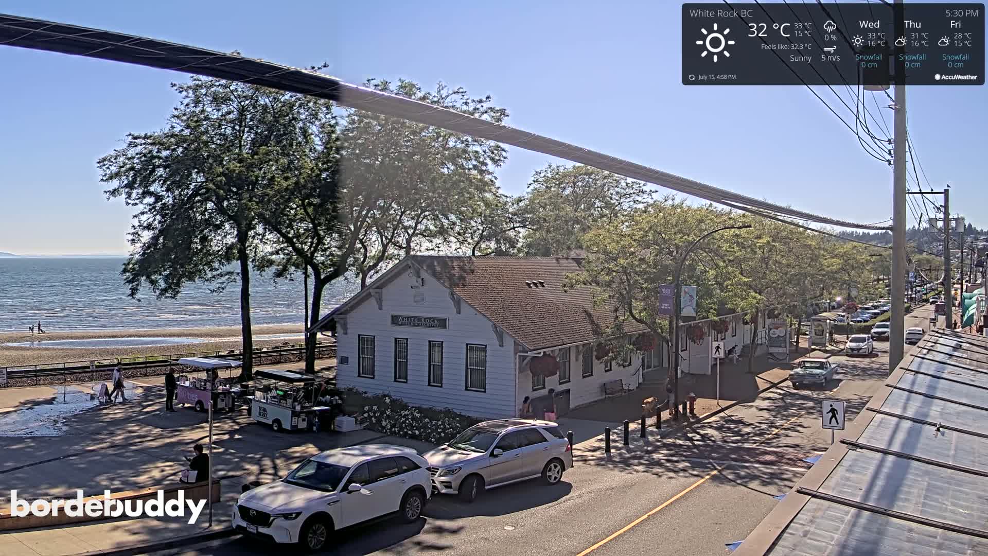 White Rock City Museum & Boundary Bay View Live Cam - White Rock, Metro Vancouver, British Columbia, Canada