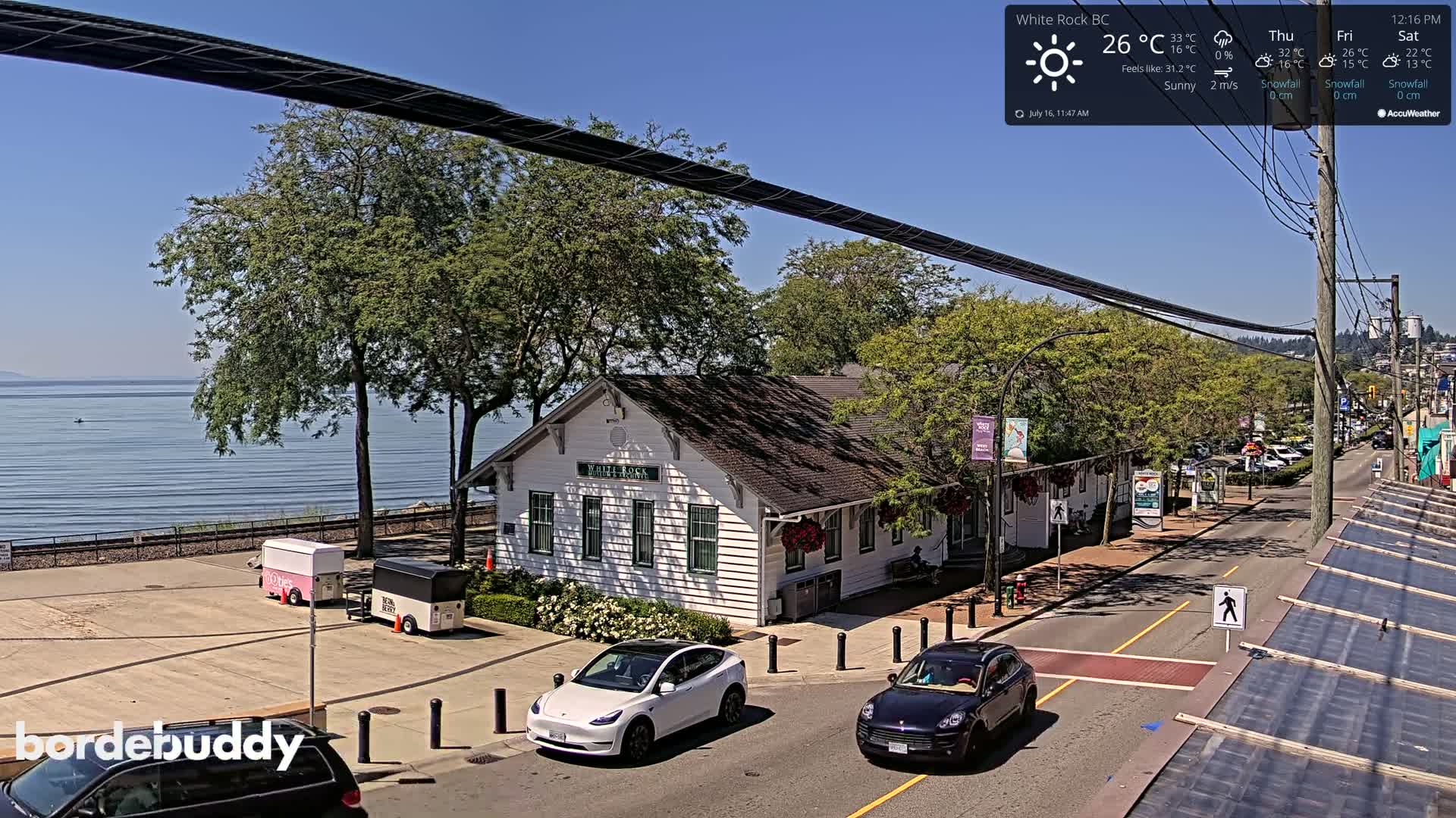 White Rock City Museum & Boundary Bay View Live Cam - White Rock, Metro Vancouver, British Columbia, Canada