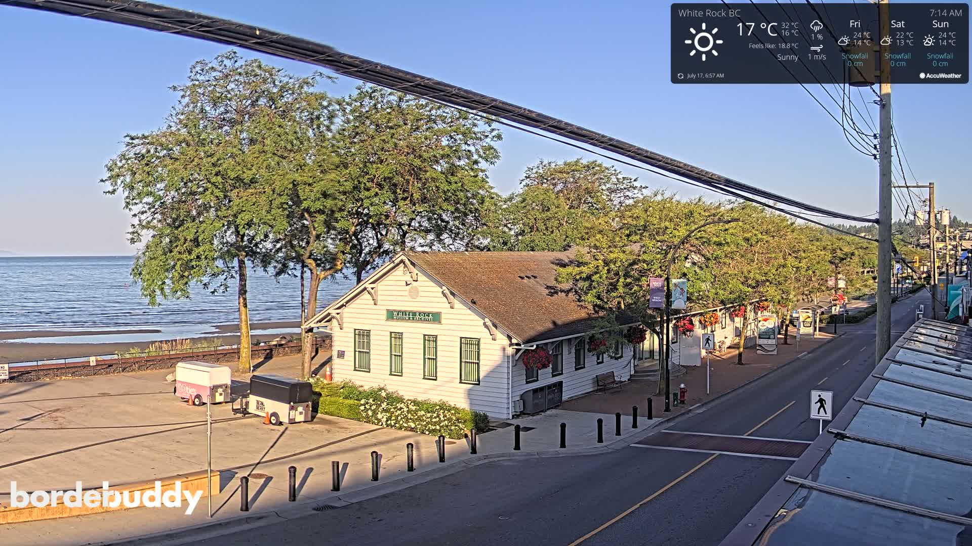 White Rock City Museum & Boundary Bay View Live Cam - White Rock, Metro Vancouver, British Columbia, Canada