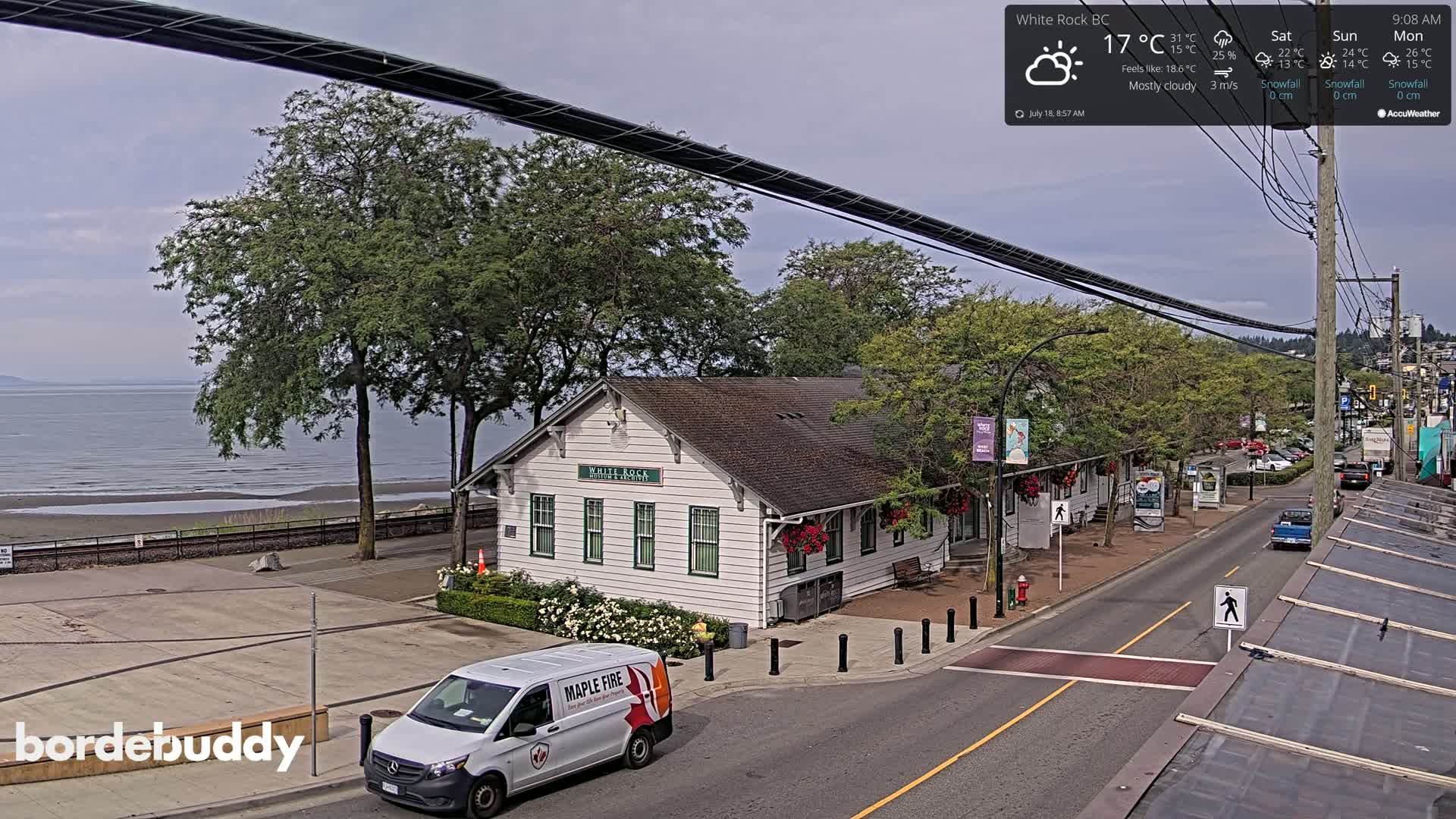 White Rock City Museum & Boundary Bay View Live Cam - White Rock, Metro Vancouver, British Columbia, Canada