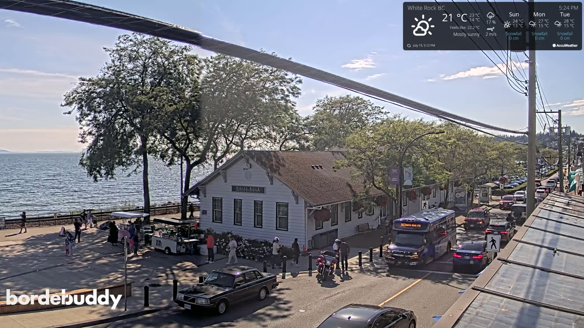 White Rock City Museum & Boundary Bay View Live Cam - White Rock, Metro Vancouver, British Columbia, Canada
