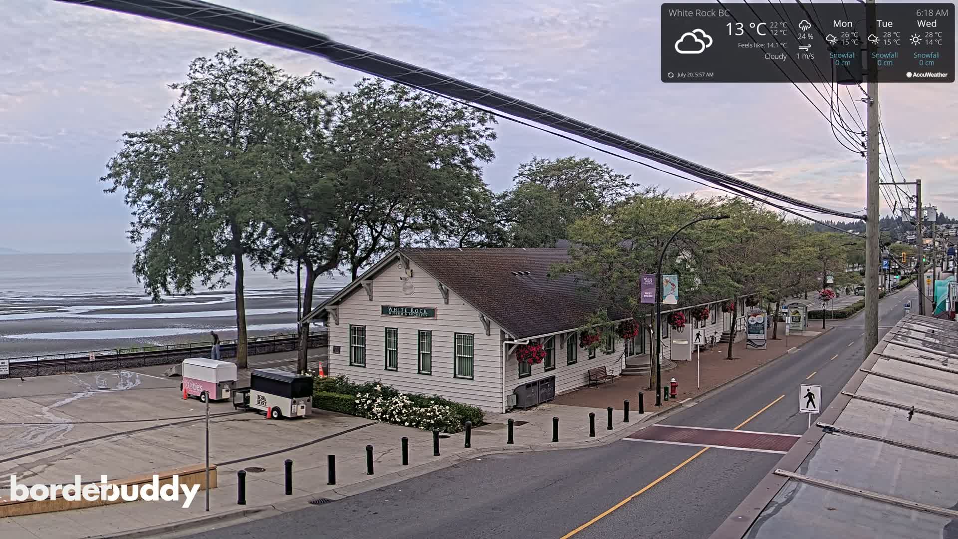 White Rock City Museum & Boundary Bay View Live Cam - White Rock, Metro Vancouver, British Columbia, Canada